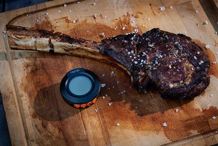 Thermometer voor BBQ met Bluetooth app bediening en maximaal vier temperatuur pennen