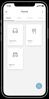 Bridge voor bediening gordijnen met schakelen op tijd en zonfunctie