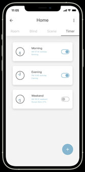 Bridge voor bediening gordijnen met schakelen op tijd en zonfunctie