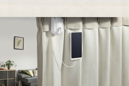 Slimme roedegordijn motor voor automatische bediening met app en spraakbesturing geschikt voor roedegordijnen met lichtsensor en Bluetooth