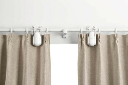 Switchbot gordijnmotor voor roedegordijnen met automatische bediening en app bediening