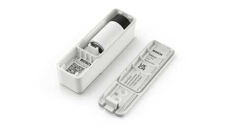 Deur raam sensor voor smart home systeem met trilling detectie en ge&iuml;ntegreerde knop