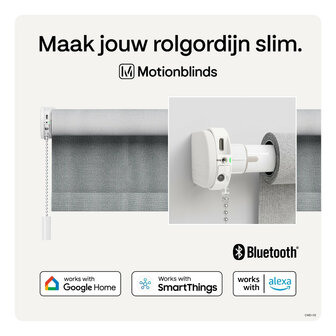 Rolgordijnmotor voor retrofit montage met Bluetooth bediening en app integratie