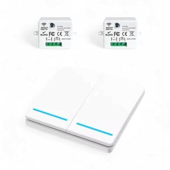 Draadloze schakelaar voor verlichting en apparaten met RF 433 MHz en 10A ontvanger