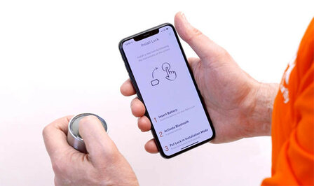 Smart cylinder voor deurbeveiliging met Bluetooth bediening en pincode van RVS met SKG beveiliging