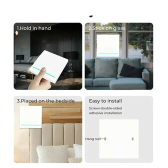 Draadloze schakelaar set smart home met RF433 MHz en app spraakbediening
