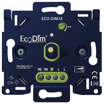 Led dimmer inbouw voor 2 circuits met 0 tot 100 watt vermogen per circuit