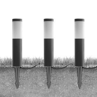 Sokkellampen voor tuinverlichting met Zigbee systeem en aluminium behuizing set van 3 stuks