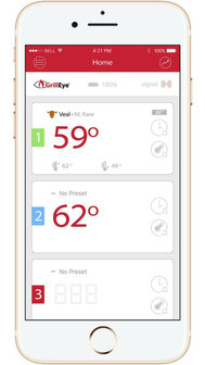 Thermometer voor grillen en roken met Bluetooth en RVS sondes voor nauwkeurige kerntemperatuurmonitoring