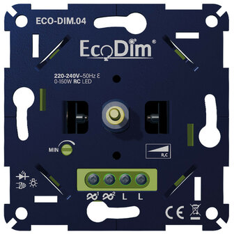 Led dimmer inbouw voor 2 circuits met 0 tot 100 watt vermogen per circuit