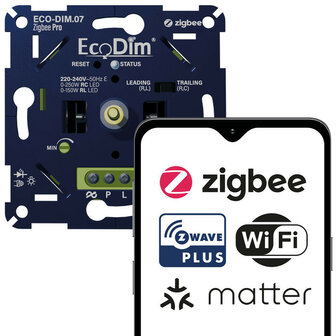 Led dimmer inbouw voor 2 circuits met 0 tot 100 watt vermogen per circuit