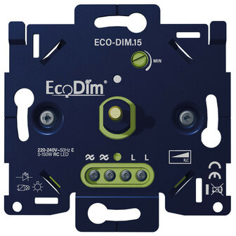 Led dimmer inbouw voor 2 circuits met 0 tot 100 watt vermogen per circuit
