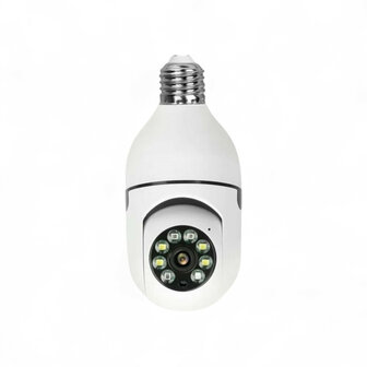 Camera lamp | E27 fitting | 360&deg; draaibaar | 1080P | Wit
