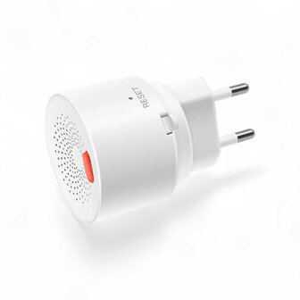 Gasmelder voor LPG en aardgas met 230V netstroom en real-time meldingen via app