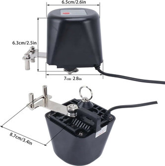 Waterklep met WiFi en app-bediening, DC 12V adapter inbegrepen, zwart