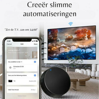 Universele IR-afstandsbediening, wit, WiFi 2.4GHz, app-bediening, zelflerende functie