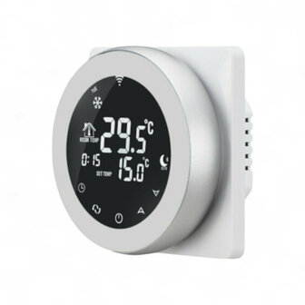 Inbouw slimme thermostaat cv installatie met touchscreen en WiFi (Tuya Smart Life) wit