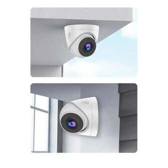 Beveiligingscamera dome 4MP voor plafondmontage, wit, met nachtzicht en Tuya-app