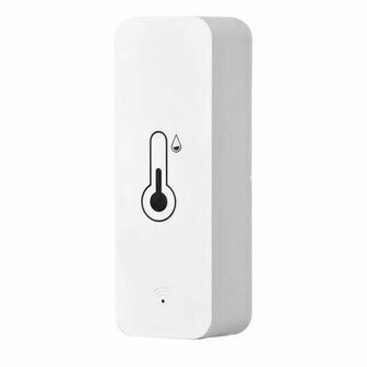 Hygrometer / temperatuur binnensensor met WiFi en LED-display, Tuya Smart Life, wit