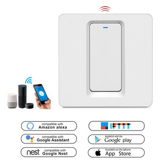 Zigbee 2-voudige inbouw lichtschakelaar zonder nuldraad (wit)
