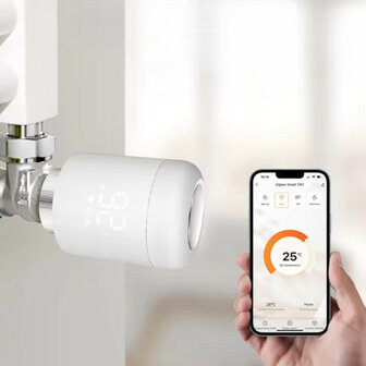Radiatorknop met WiFi-bediening zonder gateway, wit