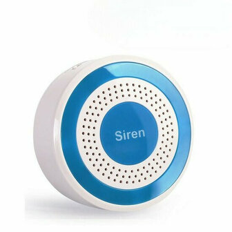 Binnensirene draadloos 85dB met stroboscooplicht, batterijgevoed, wit