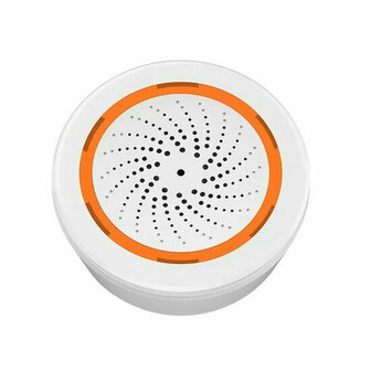 Draadloze Zigbee sirene 90dB met USB-C of batterijvoeding, wit