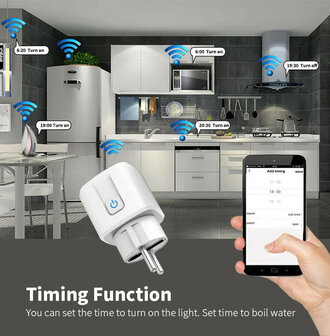 3-PACK | Slimme Stekkers 16A | WiFi en Bluetooth | Energiemeter | Werkt met app