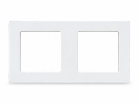 Frame voor schakelmateriaal 2 voudig wit (glaspaneel)