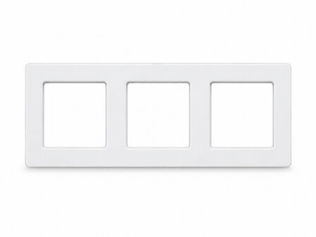 Frame voor schakelmateriaal 3 voudig wit (glaspaneel)