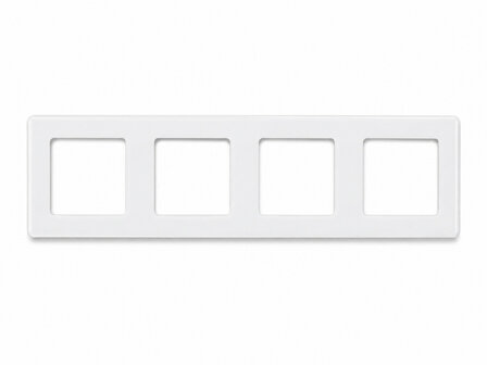 Frame voor schakelmateriaal 4 voudig wit (glaspaneel)