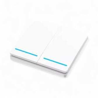 Draadloze schakelaar voor binnengebruik met RF 433 MHz signaal en 2 knoppen maximaal 10 ampere belasting