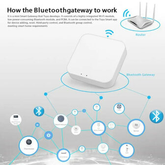Zigbee gateway 3.0 voor maximaal 100 apparaten, wifi 2,4 GHz, wit