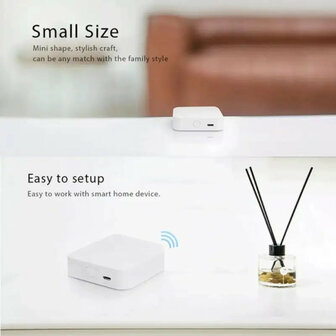 Zigbee gateway 3.0 voor maximaal 100 apparaten, wifi 2,4 GHz, wit
