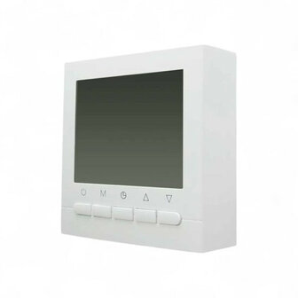 Thermostaat voor cv met touchscreen, inbouw, 2-draads, programmeerbaar, wit