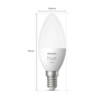 Kaarslamp voor slimme verlichting met E14 fitting warm wit licht dimbaar set van twee