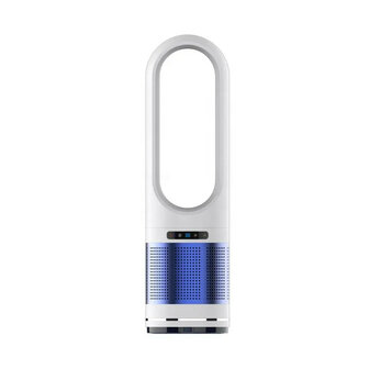 Witte luchtkoeler met verwarming en bladloze ventilator