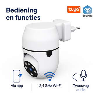 Beveiligingscamera binnen &ndash; Full HD 1080p, nachtzicht 10m, bewegingsdetectie, wit