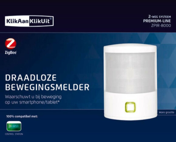 Bewegingssensor voor KlikAanKlikUit systeem met detectie en app melding