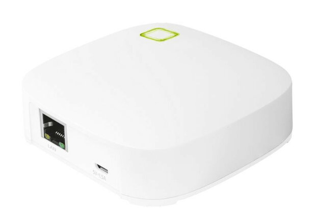 Trust Zigbee Control Station Z1 voor draadloze bediening van slimme ledlampen en huisbeveiliging met veilige verbinding