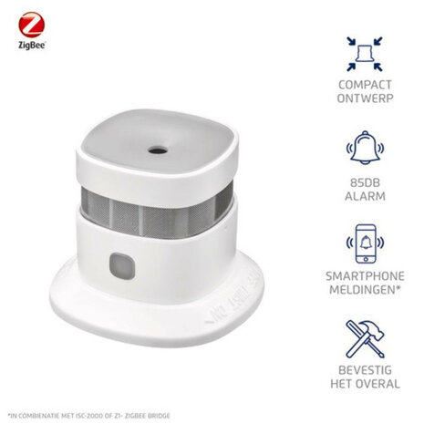 Rookmelder voor draadloos gebruik met KlikAanKlikUit systeem en lage kans op vals alarm