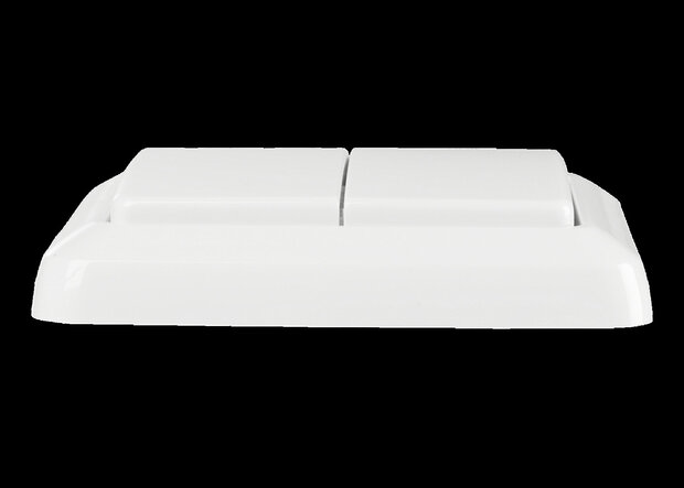 Draadloze dubbele wandschakelaar voor KlikAanKlikUit systeem met bediening zonder stroomaansluiting