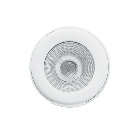Led spot voor binnenverlichting met GU10 fitting dimbaar warm wit licht kunststof behuizing en draadloze bediening 433Mhz energielabel A plus