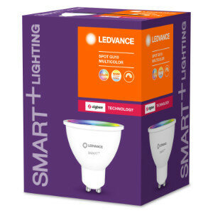 Kleuren ledspot voor verlichting met Zigbee systeem dimbaar GU10 fitting 220 volt plastic materiaal 167 miljoen kleuren