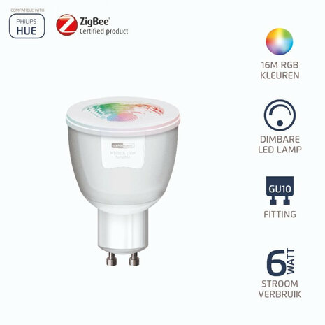 KAKU kleur led spot voor Zigbee systeem met 167 miljoen kleuren en GU10 fitting