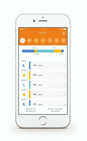 Slimme thermostaat voor verwarming met relais bediening en draadloze installatie wit plastic