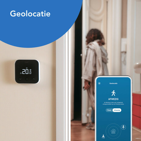 Slimme thermostaat voor verwarming met bedrade bediening energiebesparend geschikt voor zoneverwarming wit kunststof