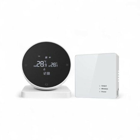 Draadloze thermostaat voor CV installatie met touchscreen spraakbesturing en app bediening