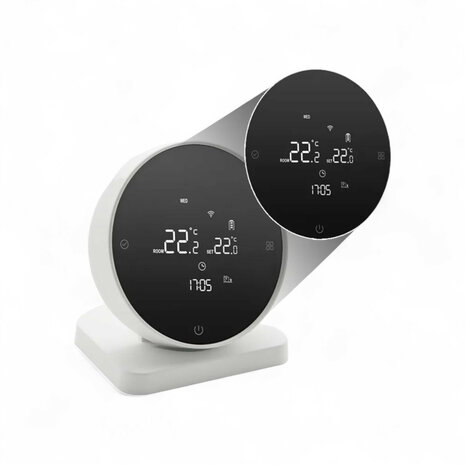 Draadloze thermostaat voor CV installatie met touchscreen spraakbesturing en app bediening