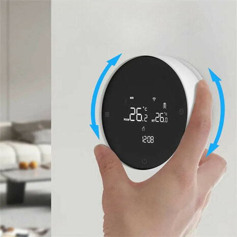 Draadloze thermostaat voor CV installatie met touchscreen spraakbesturing en app bediening